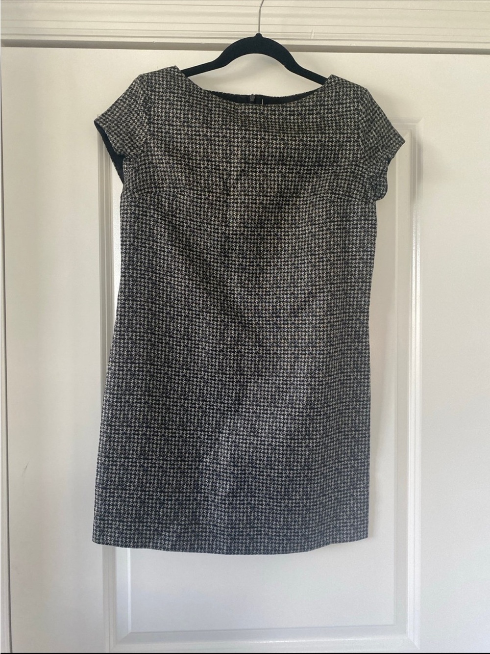 Saint Laurent Black and White Houndstooth Mini Dress